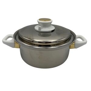 Health Craft 2 Qt 5 Ply Nicromium Surgical Steel Saucepan with Lid Made in USA